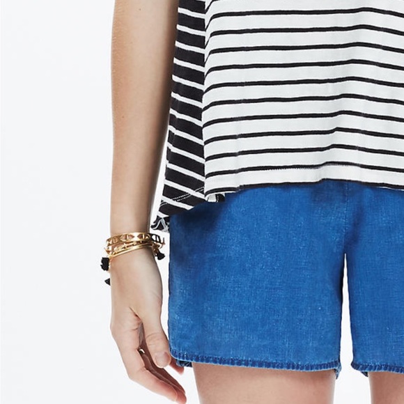 LAST CHANCE Madewell Striped Tank Top Black Cream Forward Seam NWT - Picture 6 of 8